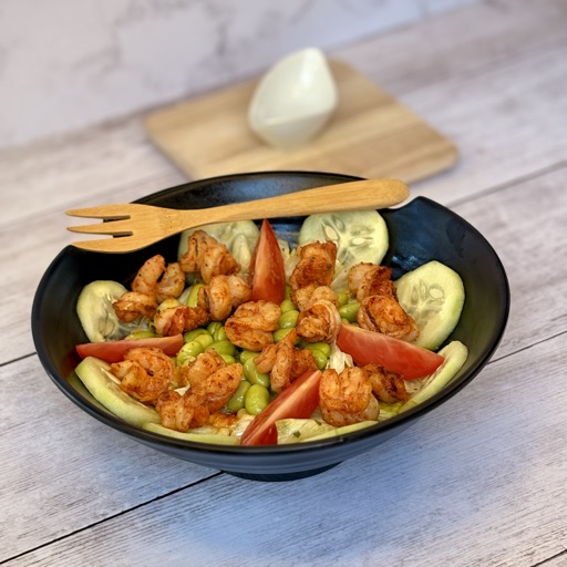 Ensalada de Camarones y Edamames